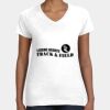Women's Fine Jersey V-Neck Tee Thumbnail