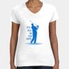 Women's Fine Jersey V-Neck Tee Thumbnail