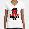 Women's Fine Jersey V-Neck Tee Thumbnail