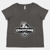 Women's Curvy Collection Fine Jersey V-Neck Tee Thumbnail