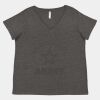 Women's Curvy Collection Fine Jersey V-Neck Tee Thumbnail