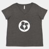 Women's Curvy Collection Fine Jersey V-Neck Tee Thumbnail