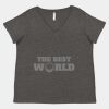 Women's Curvy Collection Fine Jersey V-Neck Tee Thumbnail