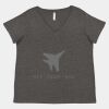 Women's Curvy Collection Fine Jersey V-Neck Tee Thumbnail