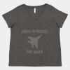 Women's Curvy Collection Fine Jersey V-Neck Tee Thumbnail
