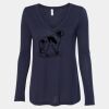 Women's Flowy Long Sleeve V-Neck Tee Thumbnail