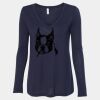 Women's Flowy Long Sleeve V-Neck Tee Thumbnail