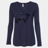 Women's Flowy Long Sleeve V-Neck Tee Thumbnail