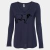 Women's Flowy Long Sleeve V-Neck Tee Thumbnail