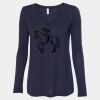 Women's Flowy Long Sleeve V-Neck Tee Thumbnail
