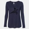 Women's Flowy Long Sleeve V-Neck Tee Thumbnail