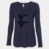 Women's Flowy Long Sleeve V-Neck Tee Thumbnail