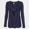Women's Flowy Long Sleeve V-Neck Tee Thumbnail