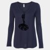 Women's Flowy Long Sleeve V-Neck Tee Thumbnail