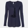 Women's Flowy Long Sleeve V-Neck Tee Thumbnail