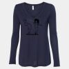 Women's Flowy Long Sleeve V-Neck Tee Thumbnail