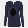 Women's Flowy Long Sleeve V-Neck Tee Thumbnail