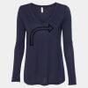 Women's Flowy Long Sleeve V-Neck Tee Thumbnail