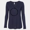 Women's Flowy Long Sleeve V-Neck Tee Thumbnail
