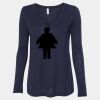 Women's Flowy Long Sleeve V-Neck Tee Thumbnail