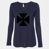 Women's Flowy Long Sleeve V-Neck Tee Thumbnail