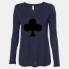 Women's Flowy Long Sleeve V-Neck Tee Thumbnail