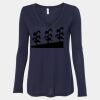 Women's Flowy Long Sleeve V-Neck Tee Thumbnail
