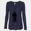 Women's Flowy Long Sleeve V-Neck Tee Thumbnail