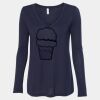 Women's Flowy Long Sleeve V-Neck Tee Thumbnail