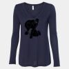 Women's Flowy Long Sleeve V-Neck Tee Thumbnail