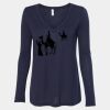 Women's Flowy Long Sleeve V-Neck Tee Thumbnail