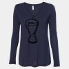 Women's Flowy Long Sleeve V-Neck Tee Thumbnail