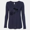 Women's Flowy Long Sleeve V-Neck Tee Thumbnail