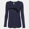Women's Flowy Long Sleeve V-Neck Tee Thumbnail