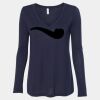 Women's Flowy Long Sleeve V-Neck Tee Thumbnail