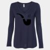 Women's Flowy Long Sleeve V-Neck Tee Thumbnail