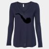 Women's Flowy Long Sleeve V-Neck Tee Thumbnail