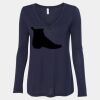 Women's Flowy Long Sleeve V-Neck Tee Thumbnail