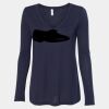 Women's Flowy Long Sleeve V-Neck Tee Thumbnail