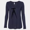 Women's Flowy Long Sleeve V-Neck Tee Thumbnail