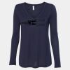 Women's Flowy Long Sleeve V-Neck Tee Thumbnail