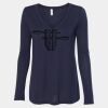 Women's Flowy Long Sleeve V-Neck Tee Thumbnail
