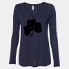 Women's Flowy Long Sleeve V-Neck Tee Thumbnail