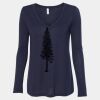 Women's Flowy Long Sleeve V-Neck Tee Thumbnail