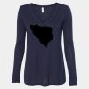 Women's Flowy Long Sleeve V-Neck Tee Thumbnail