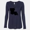 Women's Flowy Long Sleeve V-Neck Tee Thumbnail