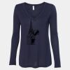 Women's Flowy Long Sleeve V-Neck Tee Thumbnail