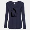 Women's Flowy Long Sleeve V-Neck Tee Thumbnail