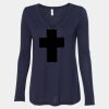 Women's Flowy Long Sleeve V-Neck Tee Thumbnail