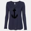 Women's Flowy Long Sleeve V-Neck Tee Thumbnail